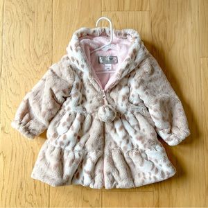 Widgeon Faux Fur Pompom Hooded Coat